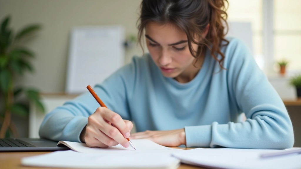 Pessoa com notebook fazendo anotações sobre produtividade e organização
